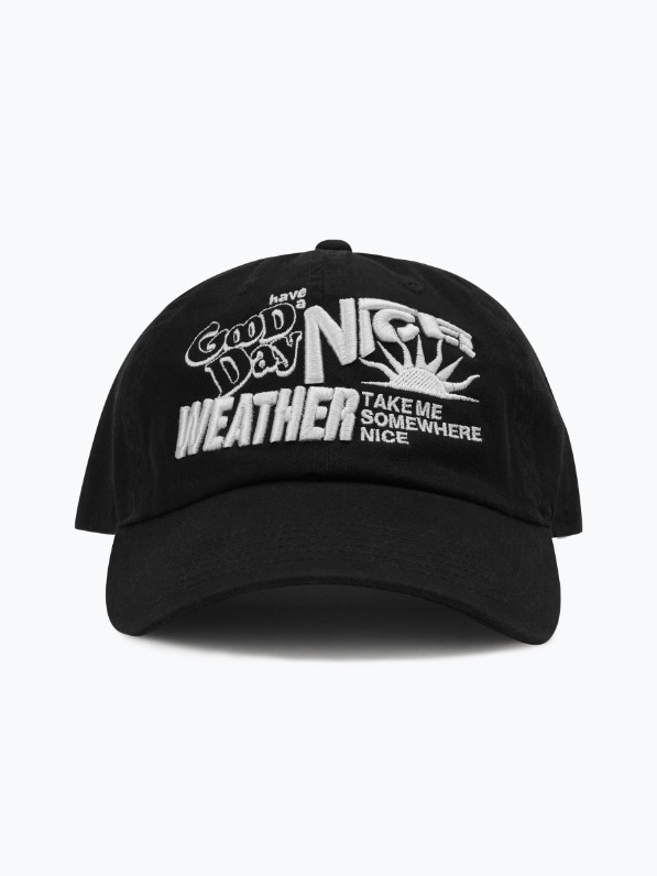 [Nice Weather Apparel] GOOD DAY CAP (BLACK/WHITE)