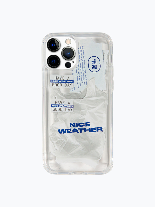 [Nice Weather] N.W PLASTIC BAG PHONE CASE (WHITE)