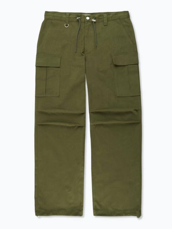 [FAD] STRING CARGO PANTS OLIVE