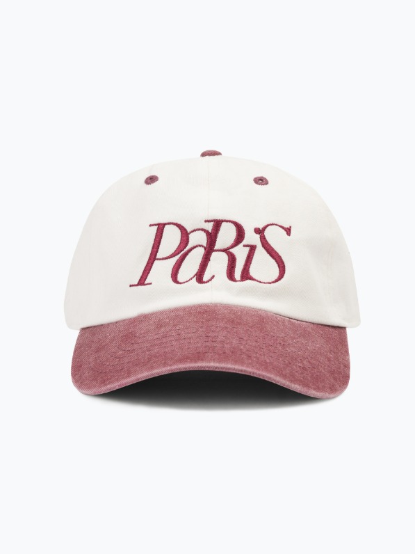 [Nice Weather Apparel] PARIS CAP (WHITE/BURGUNDY)