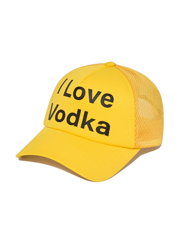 [JOEGUSH] I LOVE VODKA MESH CAP (YELLOW)