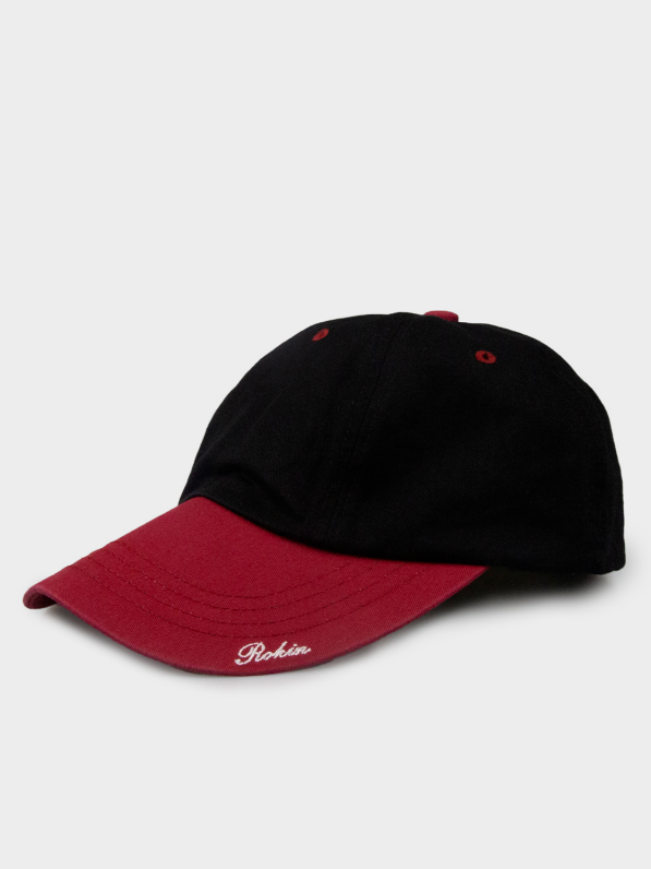 [ROKIN] V CAP (BLACK/DARK RED)