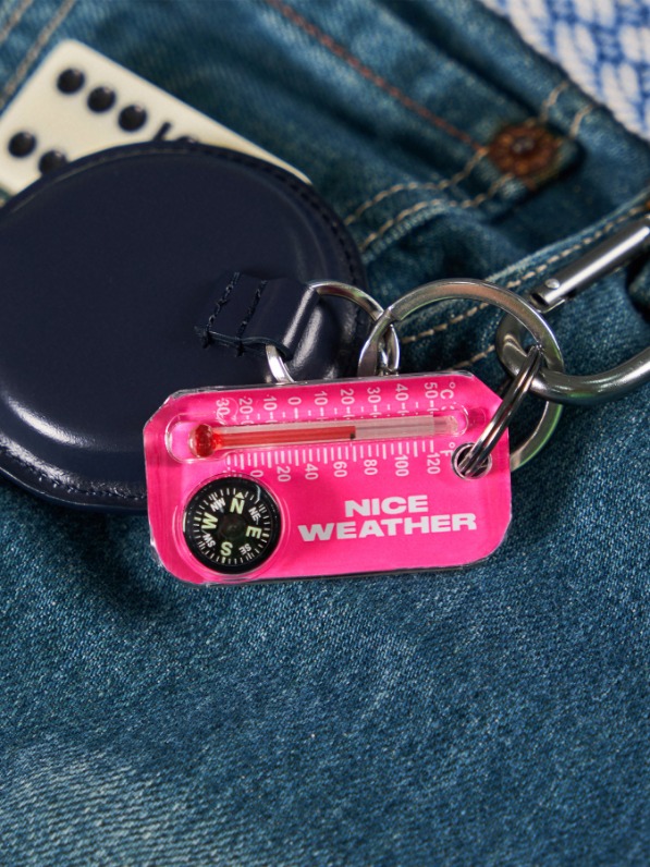 [Nice Weather] N.W THERMOMETER KEYRING (PINK)