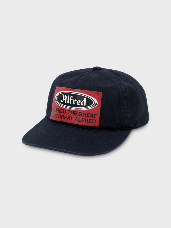 [Alfred] FRED STICKER CAP (NAVY/RED LOGO)