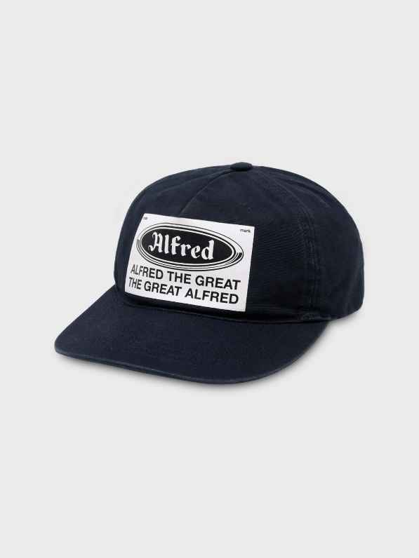 [Alfred] FRED STICKER CAP (NAVY/WHITE LOGO)