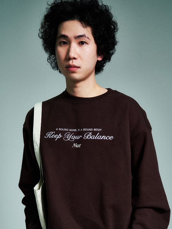 [Nice Weather Apparel] EMBROIDERED KYB CREWNECK (BROWN)