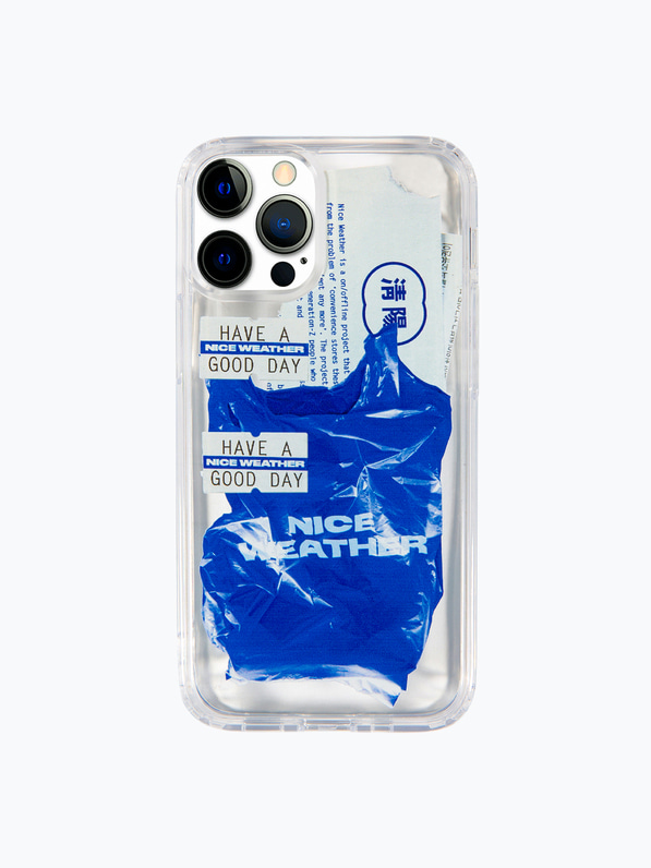 [Nice Weather] N.W PLASTIC BAG PHONE CASE (BLUE)